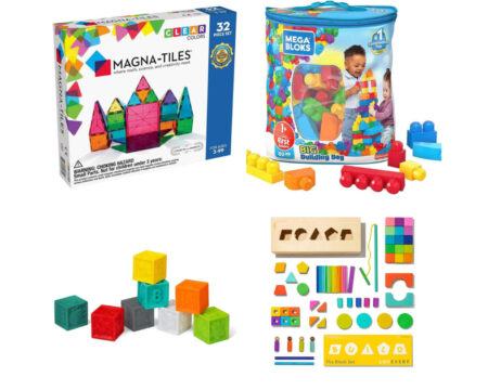 collage of toy blocks for babies