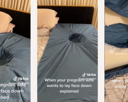 viral tiktok husband pregnancy sleeping hack